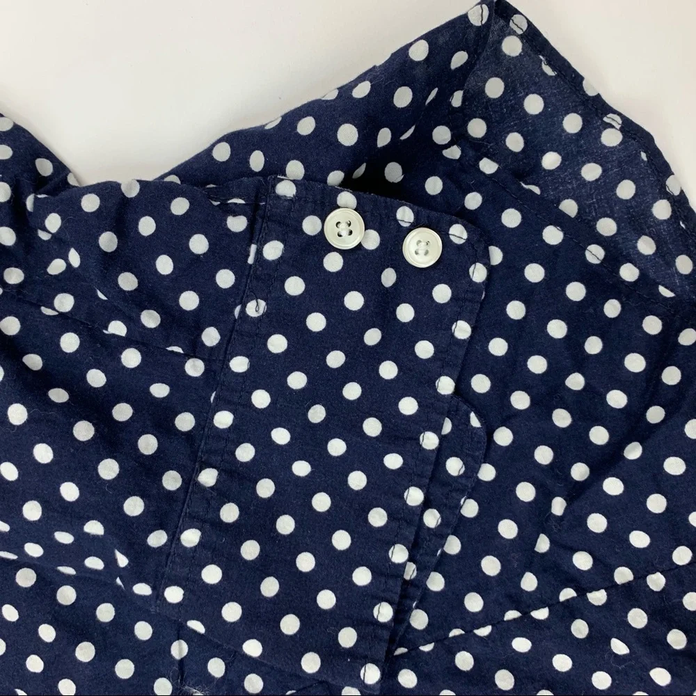 J. Crew Perfect Polka Dot Button Front Casual Shirt Size Small